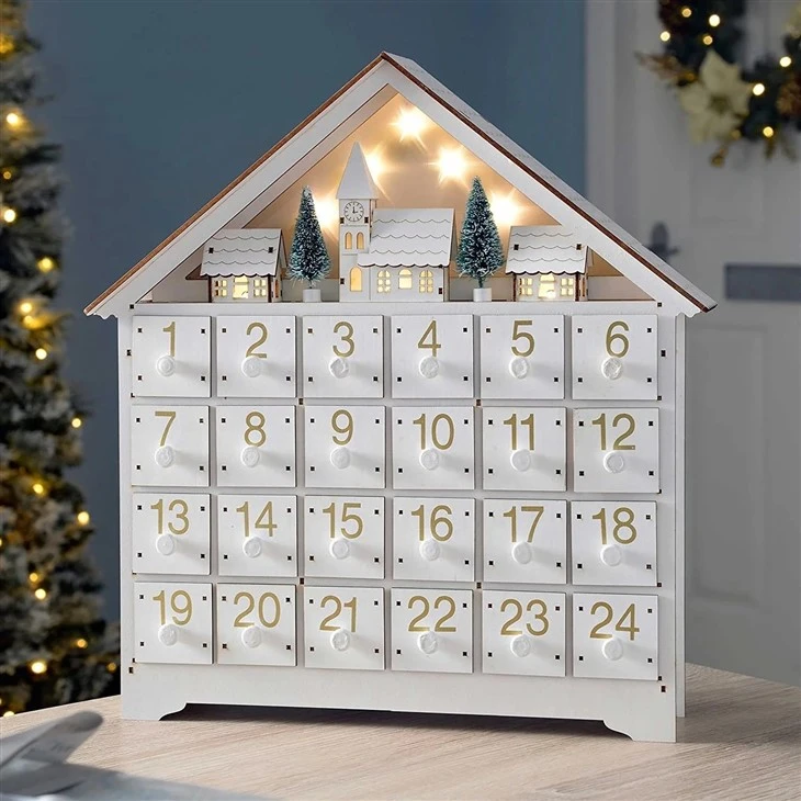 Houten DIY-adventskalender