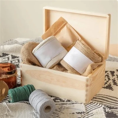 Creatieve houten opbergdoos