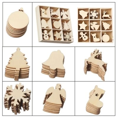 Houten creatieve kerstboomhanger
