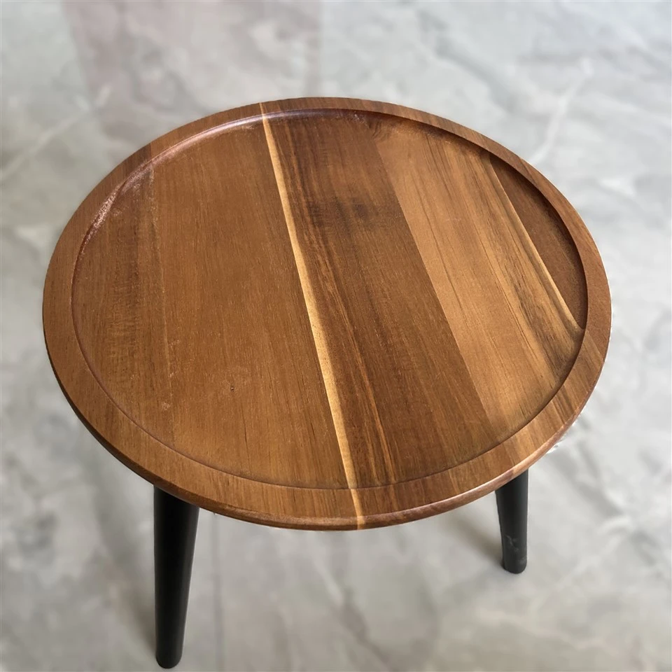 Houten ronde tafel